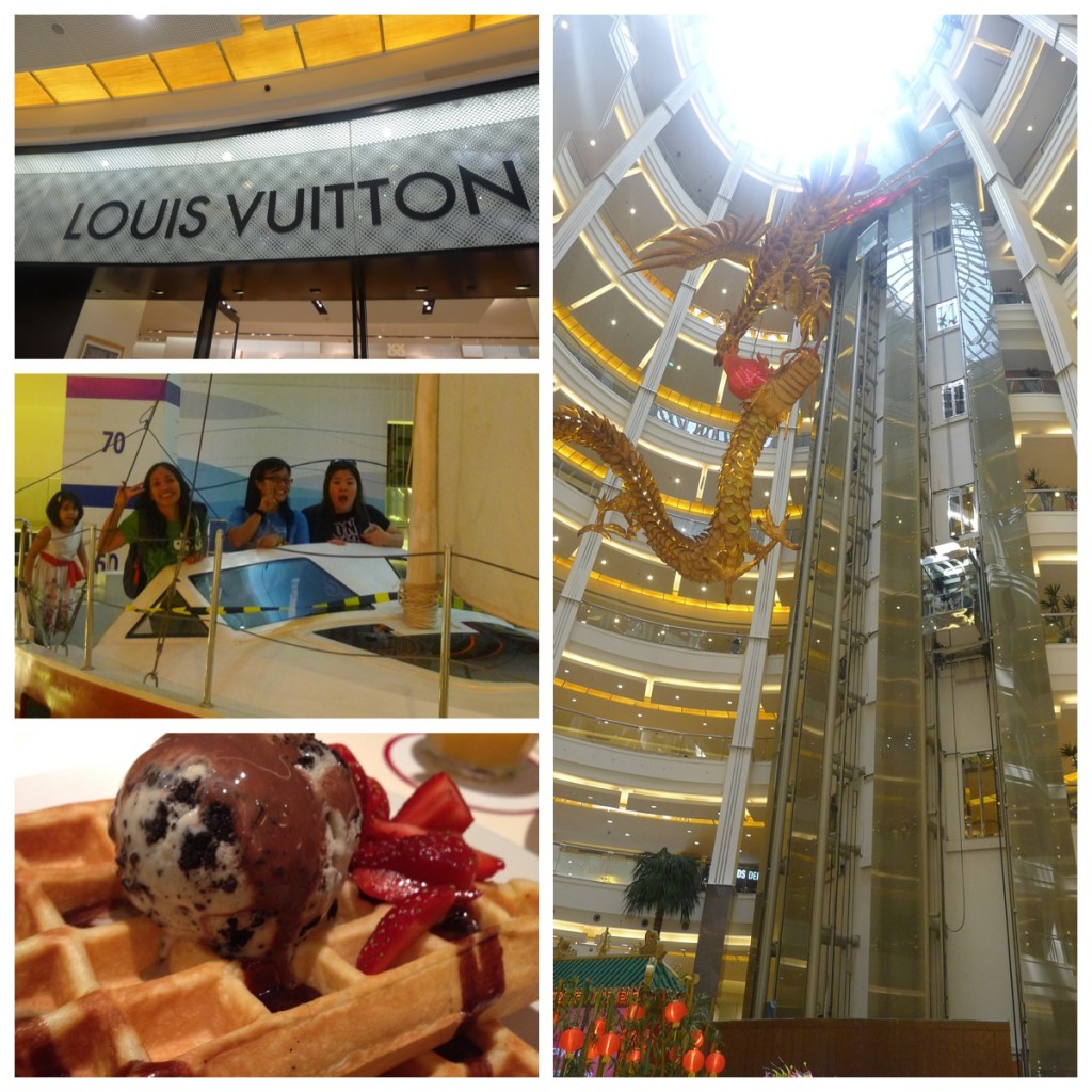 First time to go inside Louis Vitton, a yacht inside the mall and waffles for lunch :D