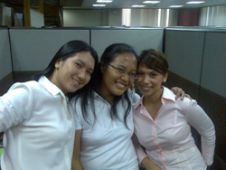 At the office with Vanessa and Rachelle
